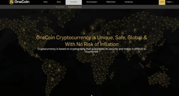 onecoin homepage