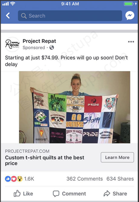 novelty facebook ads